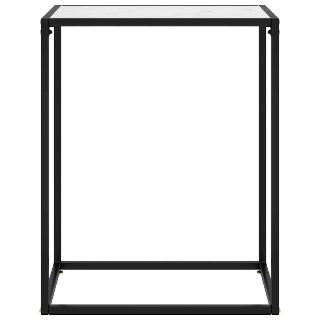 Konsolentisch Weiß 60x35x75 cm Hartglas