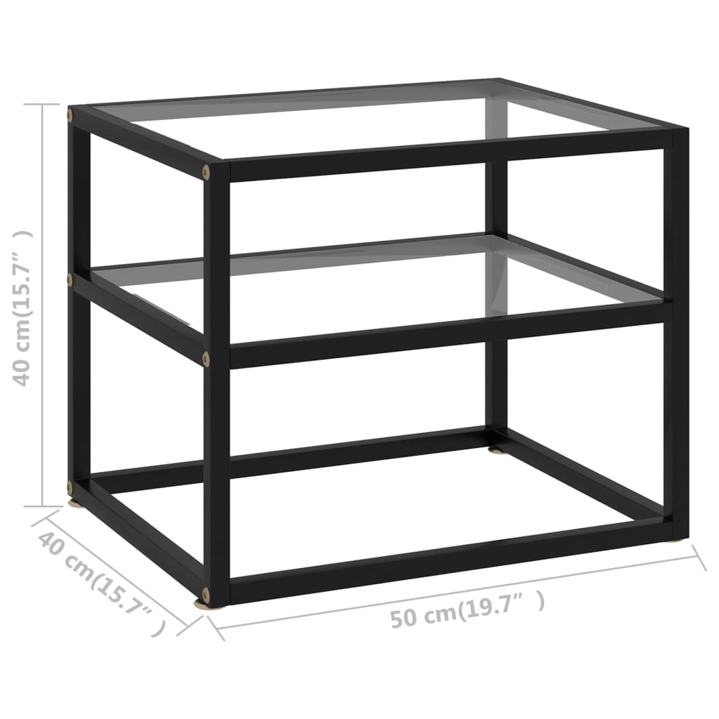 Konsolentisch Transparent 50x40x40 cm Hartglas