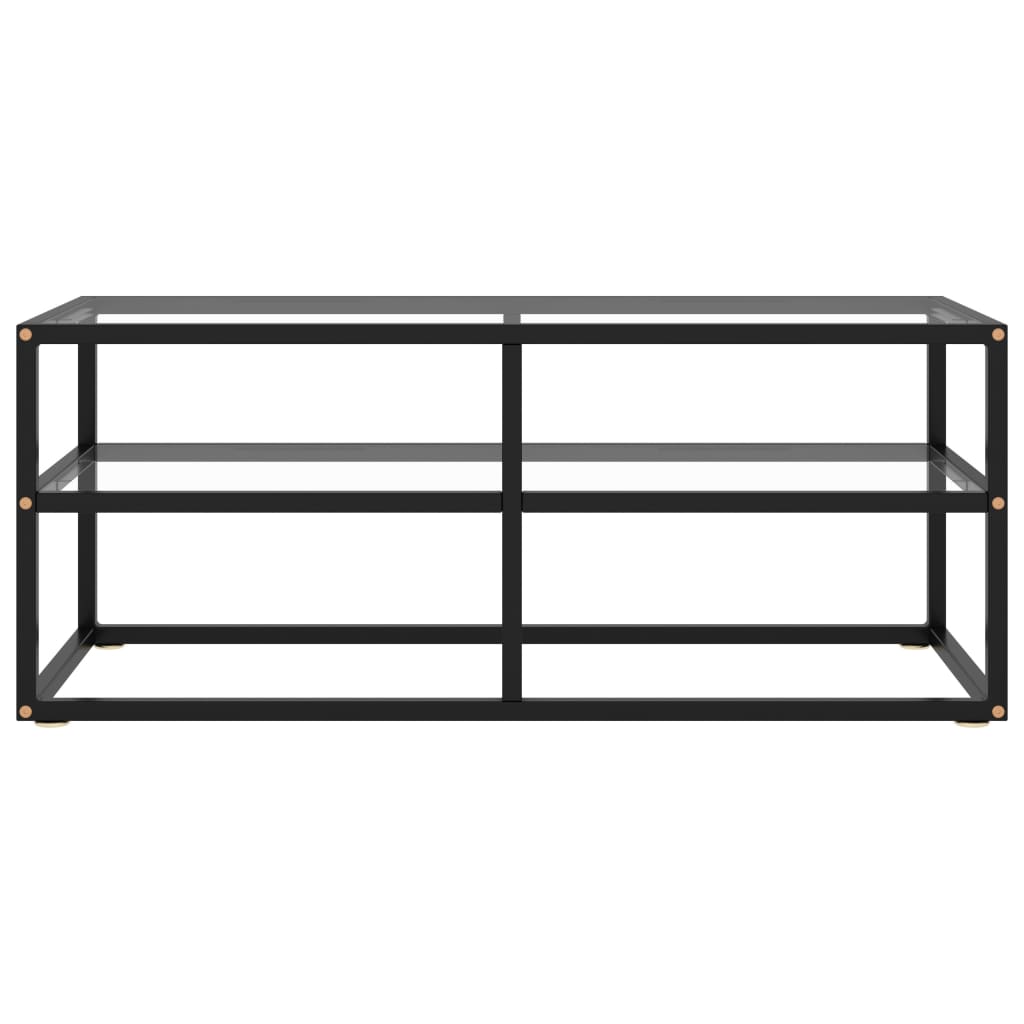 TV-Schrank Schwarz mit Hartglas 100x40x40 cm