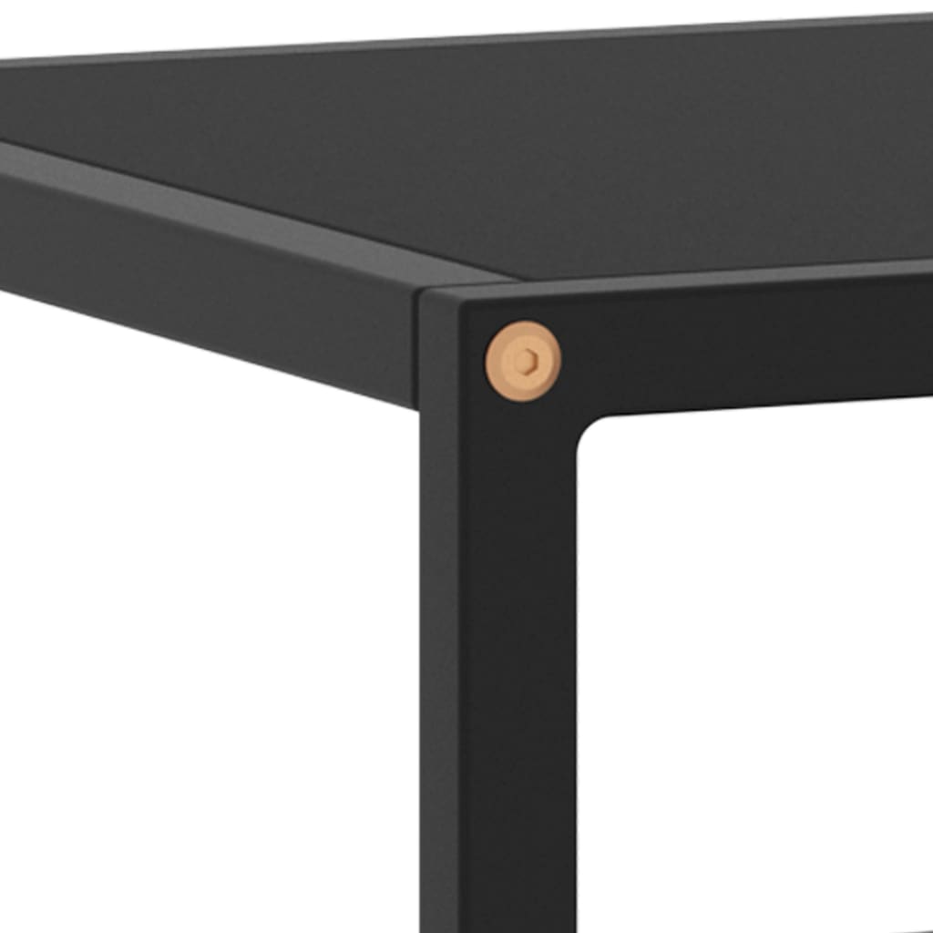 TV-Schrank Schwarz mit Schwarzem Hartglas 100x40x40 cm