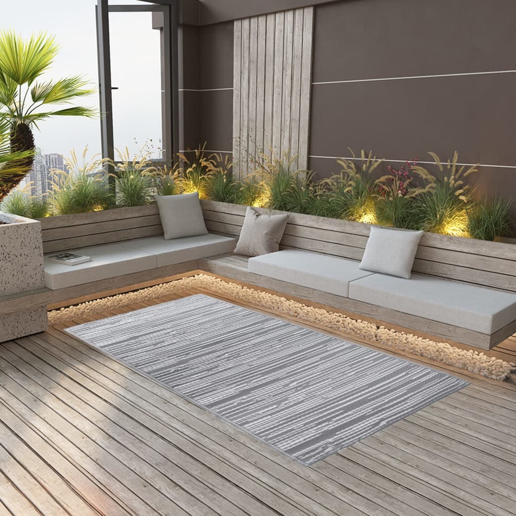 Outdoor-Teppich ARAKIL Grau 120x180 cm PP