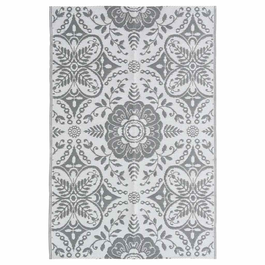 Outdoor-Teppich ARAKIL Hellgrau 190x290 cm PP