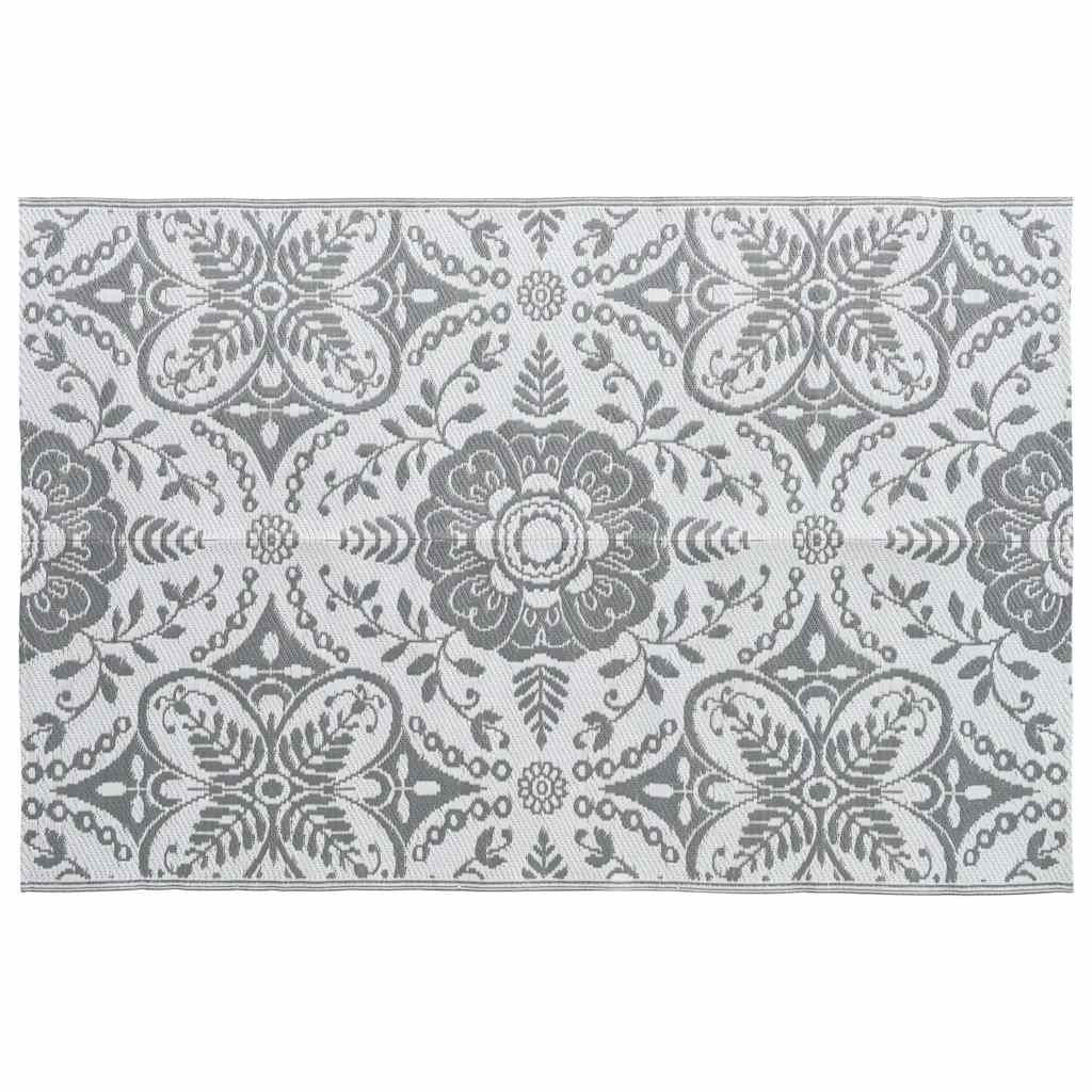 Outdoor-Teppich ARAKIL Hellgrau 190x290 cm PP