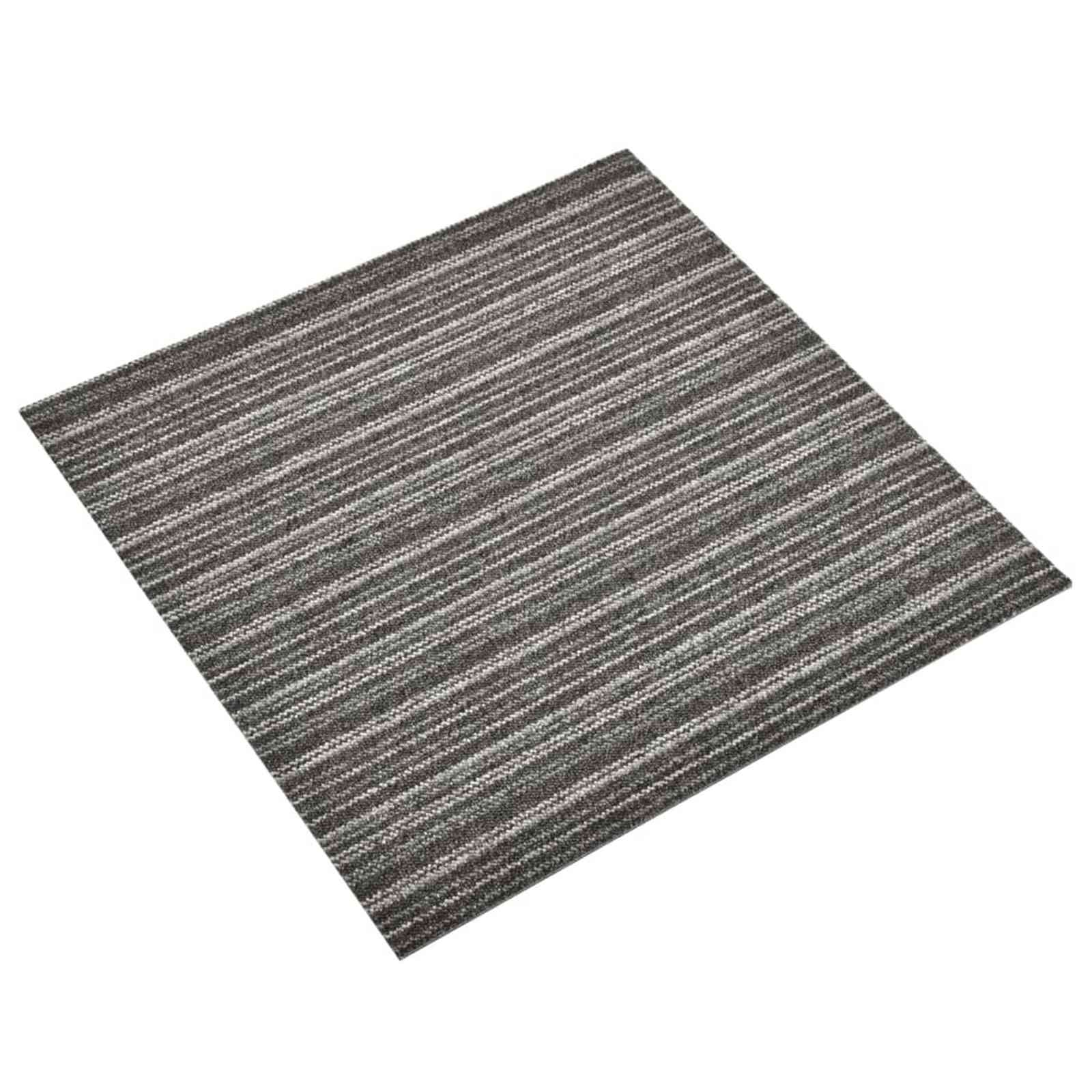 Teppich 20 pcs Gestreiftes Anthrazit 50 x 50 cm