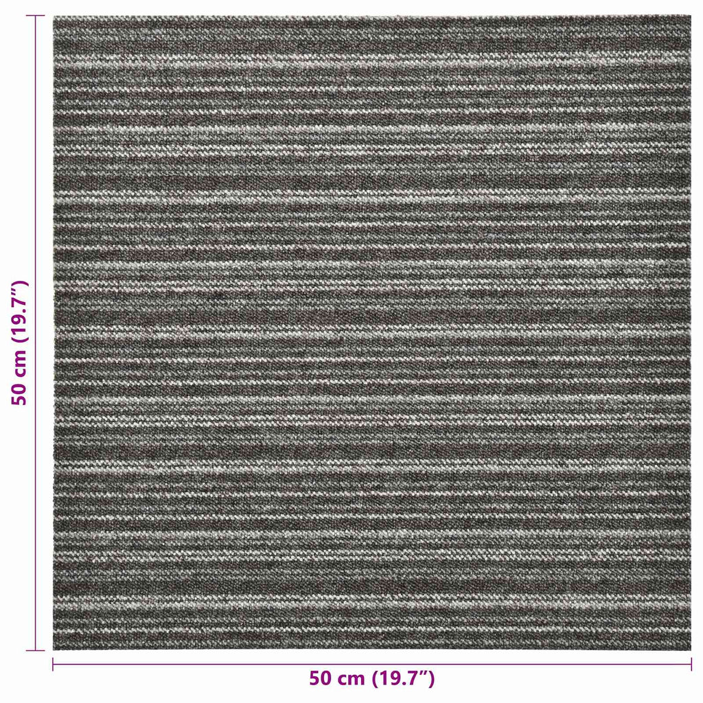 Teppich 20 pcs Gestreiftes Anthrazit 50 x 50 cm
