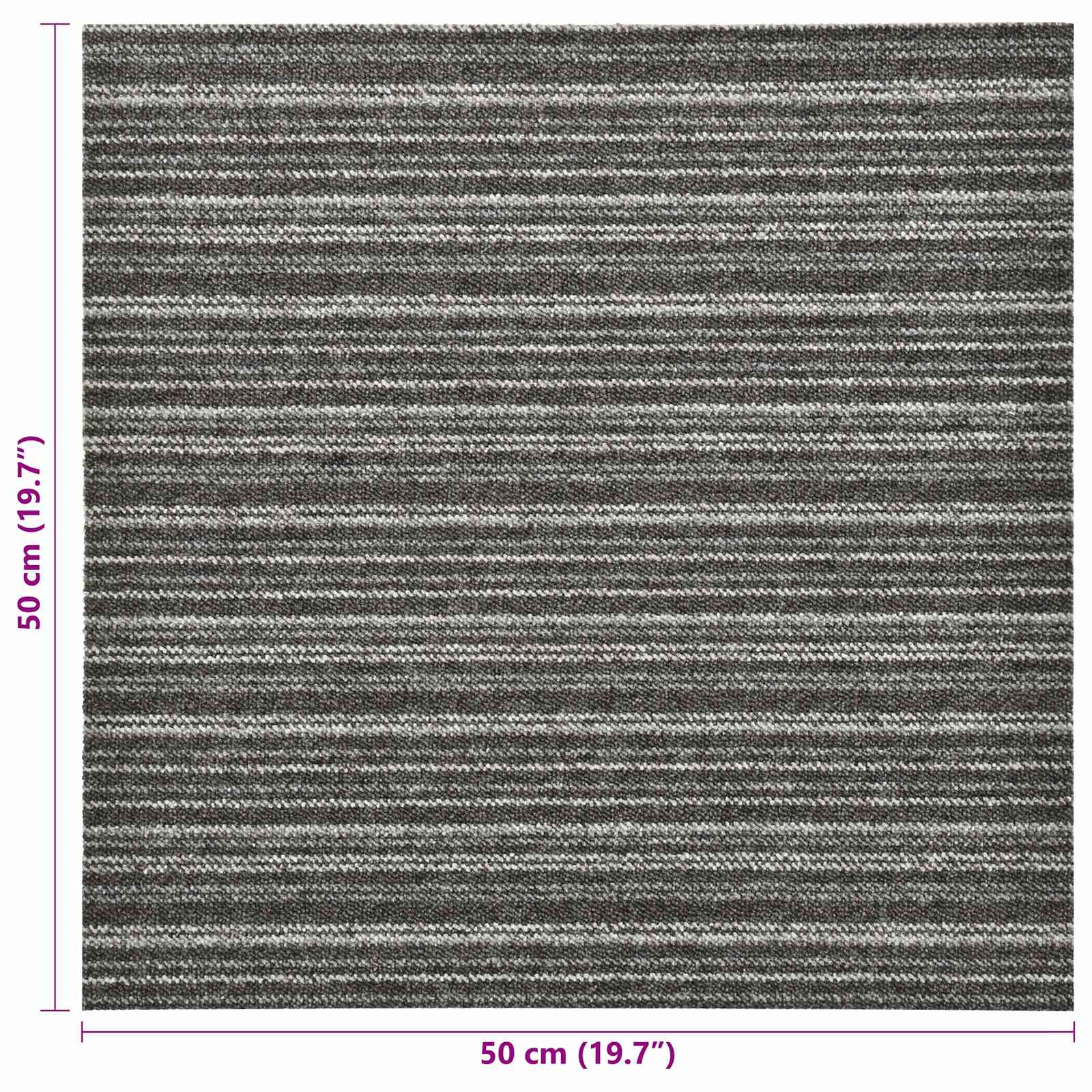 Teppich 20 pcs Gestreiftes Anthrazit 50 x 50 cm