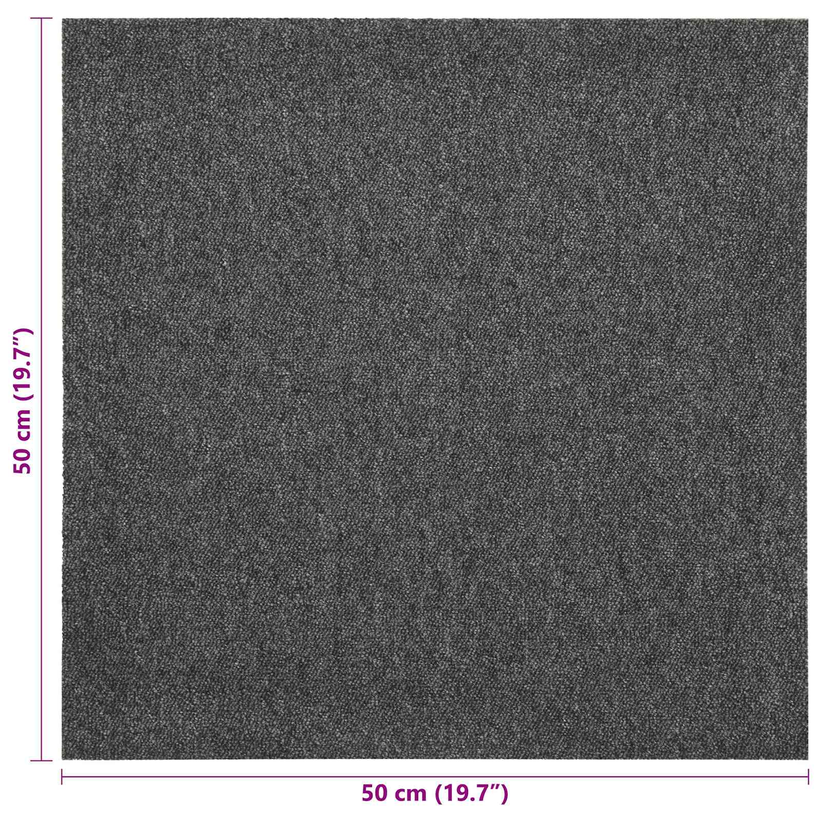 Teppich 20 pcs Anthrazit 50 x 50 cm 100% Polypropylen