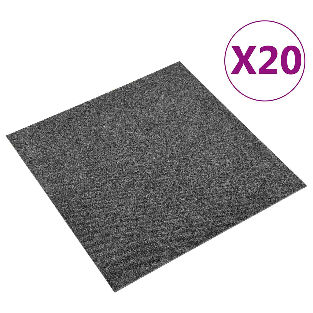 Teppich 20 pcs Anthrazit 50 x 50 cm 100% Polypropylen