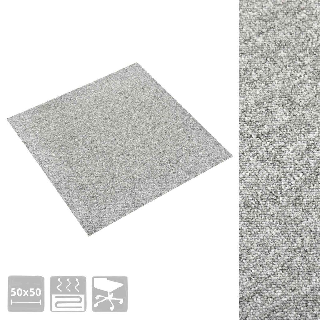 Teppich 20 pcs Hellgrau 50 x 50 cm 100% Polypropylen