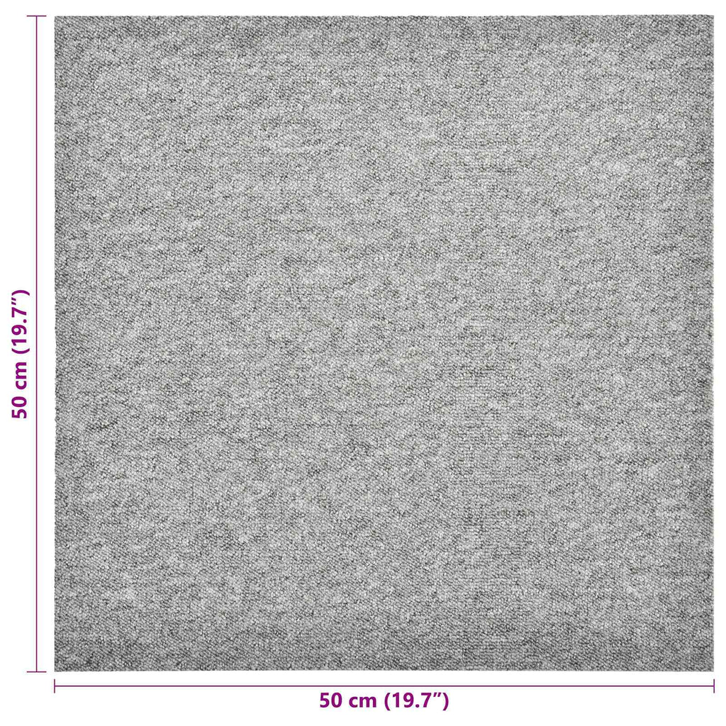 Teppich 20 pcs Hellgrau 50 x 50 cm 100% Polypropylen