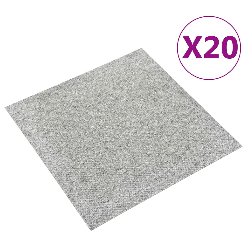 Teppich 20 pcs Hellgrau 50 x 50 cm 100% Polypropylen