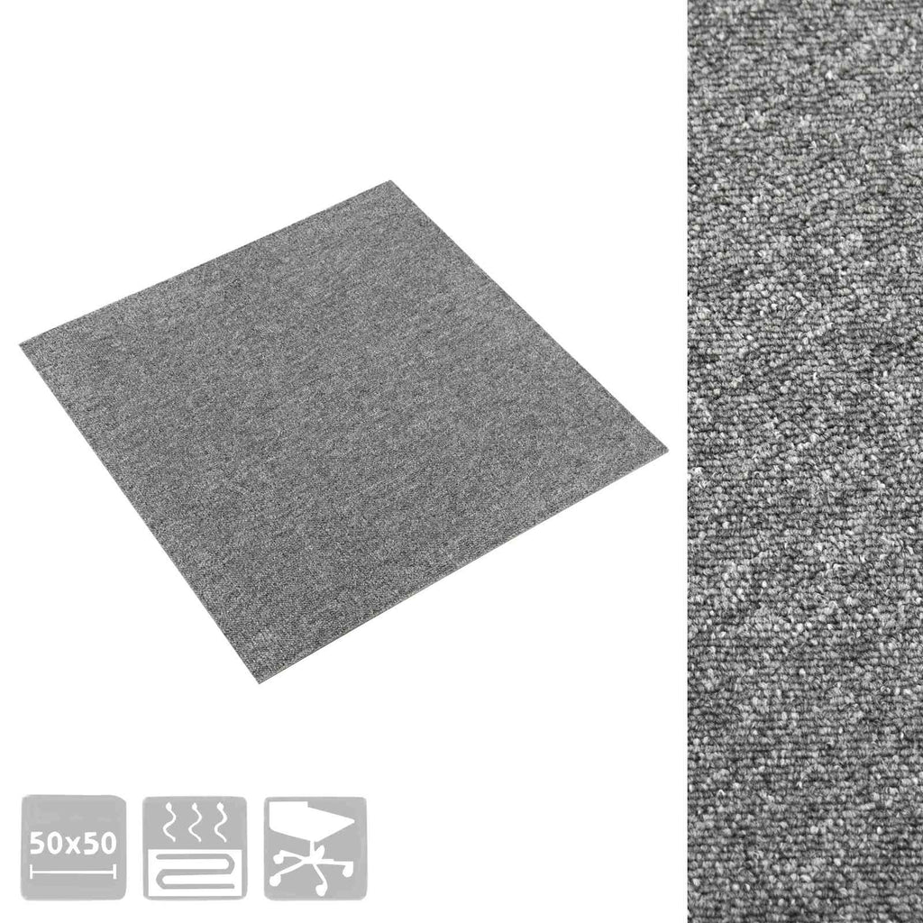 Teppich 20 pcs Grau 50 x 50 cm 100% Polypropylen
