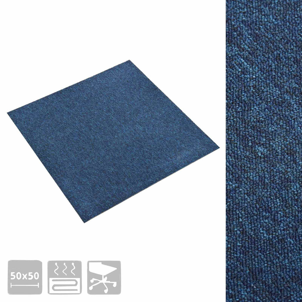 Teppich 20 pcs Dunkelblau 50 x 50 cm 100% Polypropylen