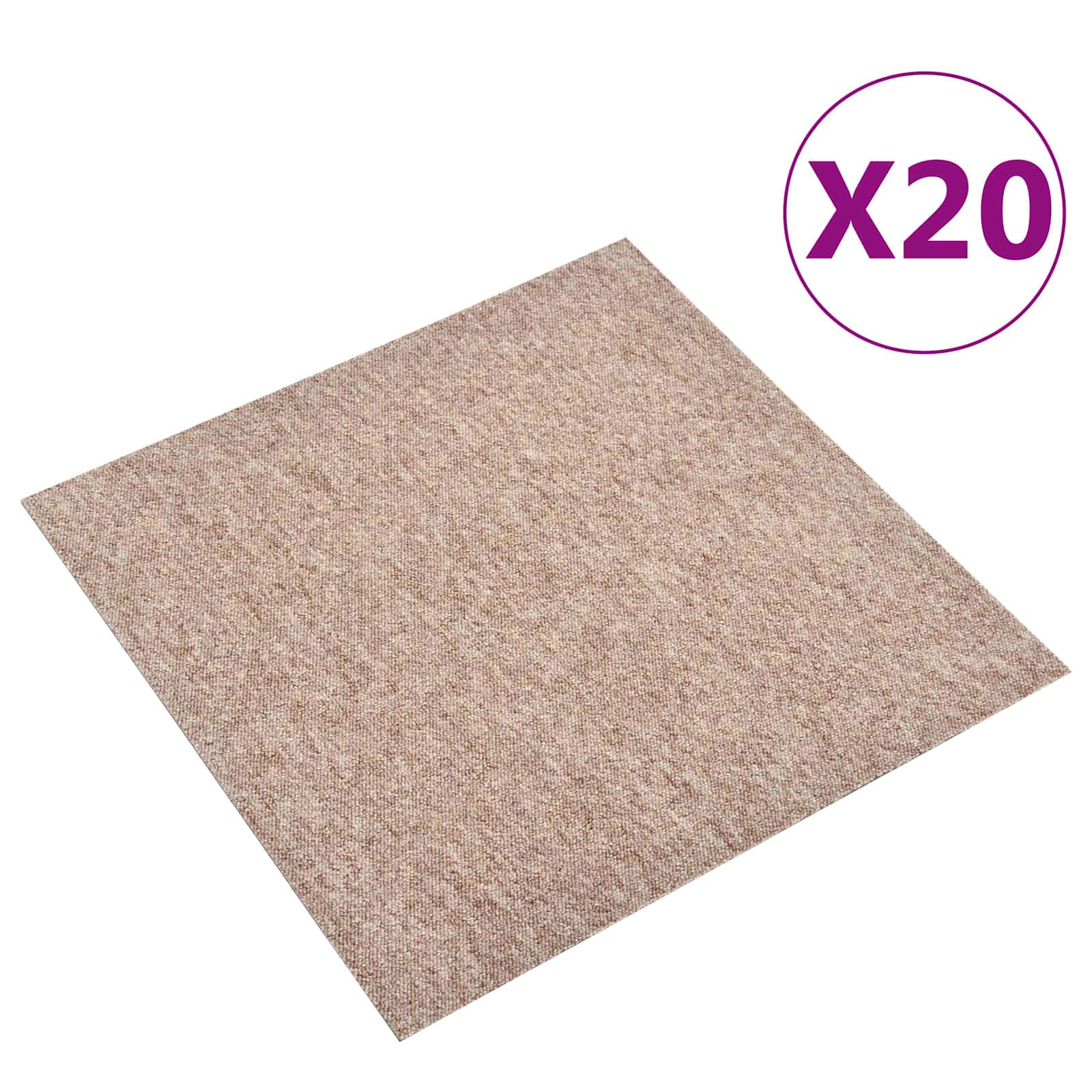 Teppich 20 pcs Beige 50 x 50 cm 100% Polypropylen