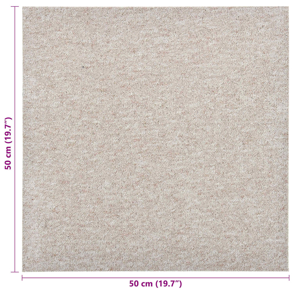 Teppich 20 pcs Hellbeige 50 x 50 cm 100% Polypropylen