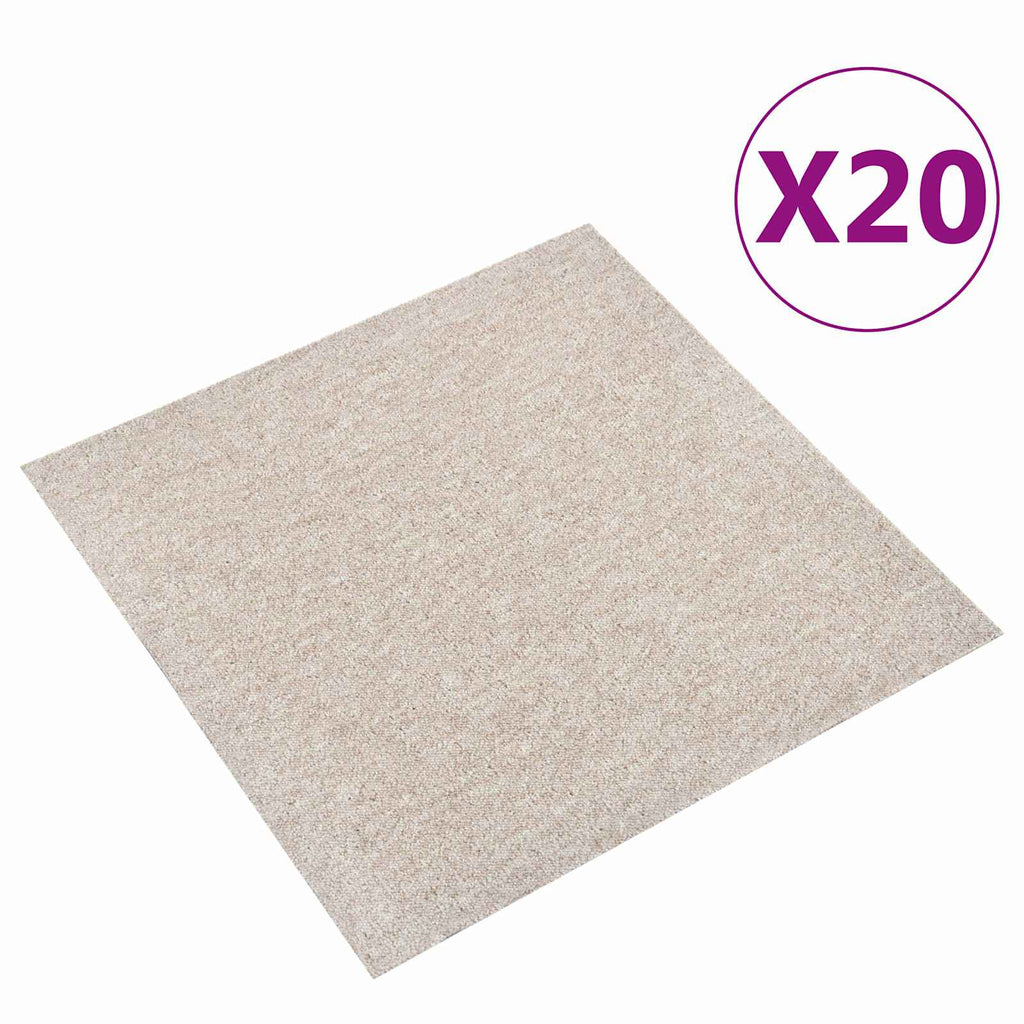 Teppich 20 pcs Hellbeige 50 x 50 cm 100% Polypropylen
