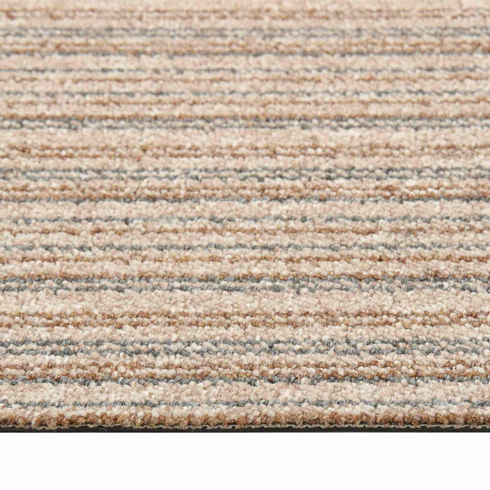 Teppich 20 pcs Gestreiftes Beige 50 x 50 cm 100% Polypropylen