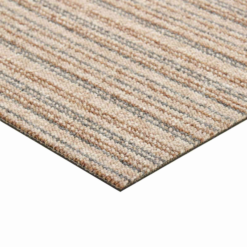 Teppich 20 pcs Gestreiftes Beige 50 x 50 cm 100% Polypropylen