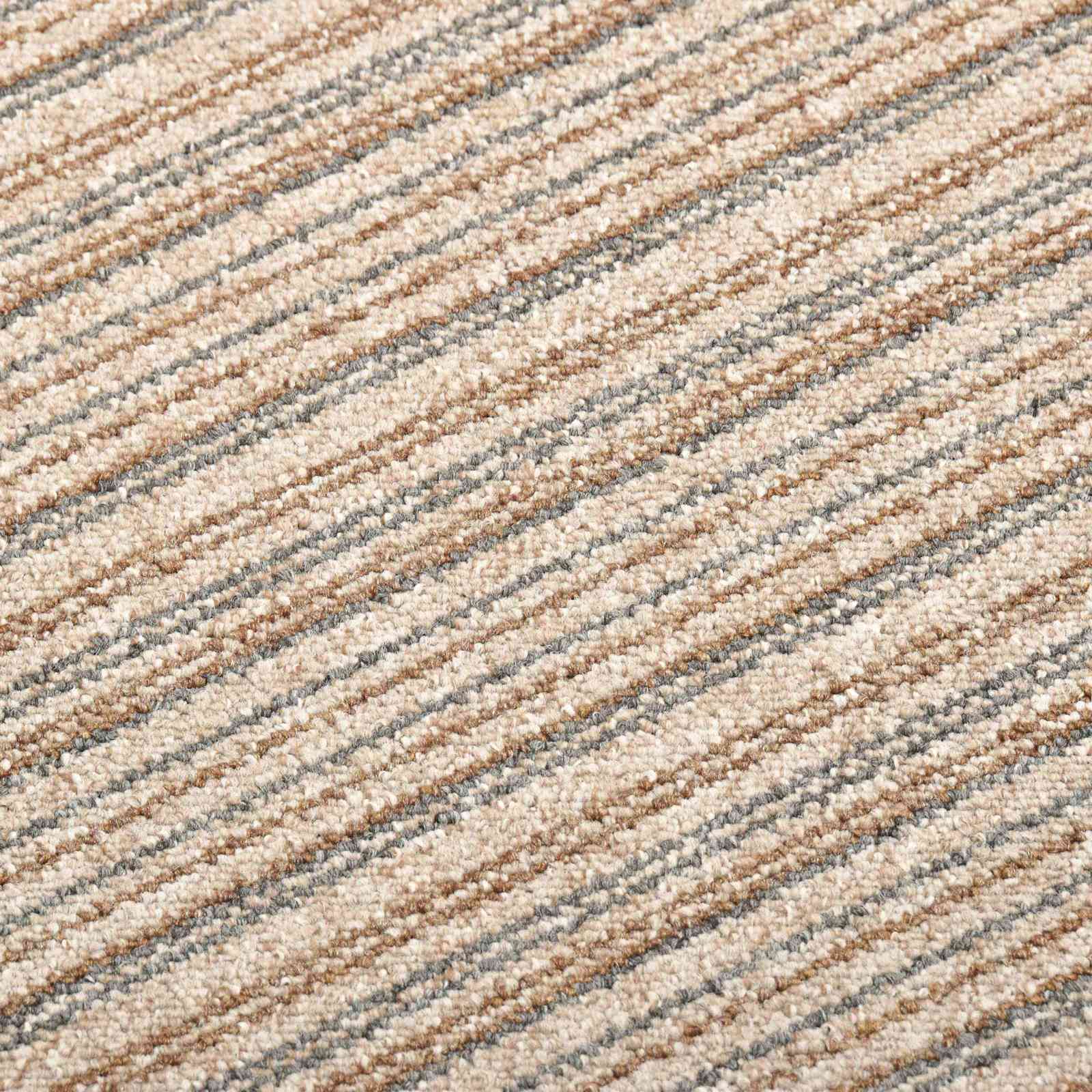 Teppich 20 pcs Gestreiftes Beige 50 x 50 cm 100% Polypropylen