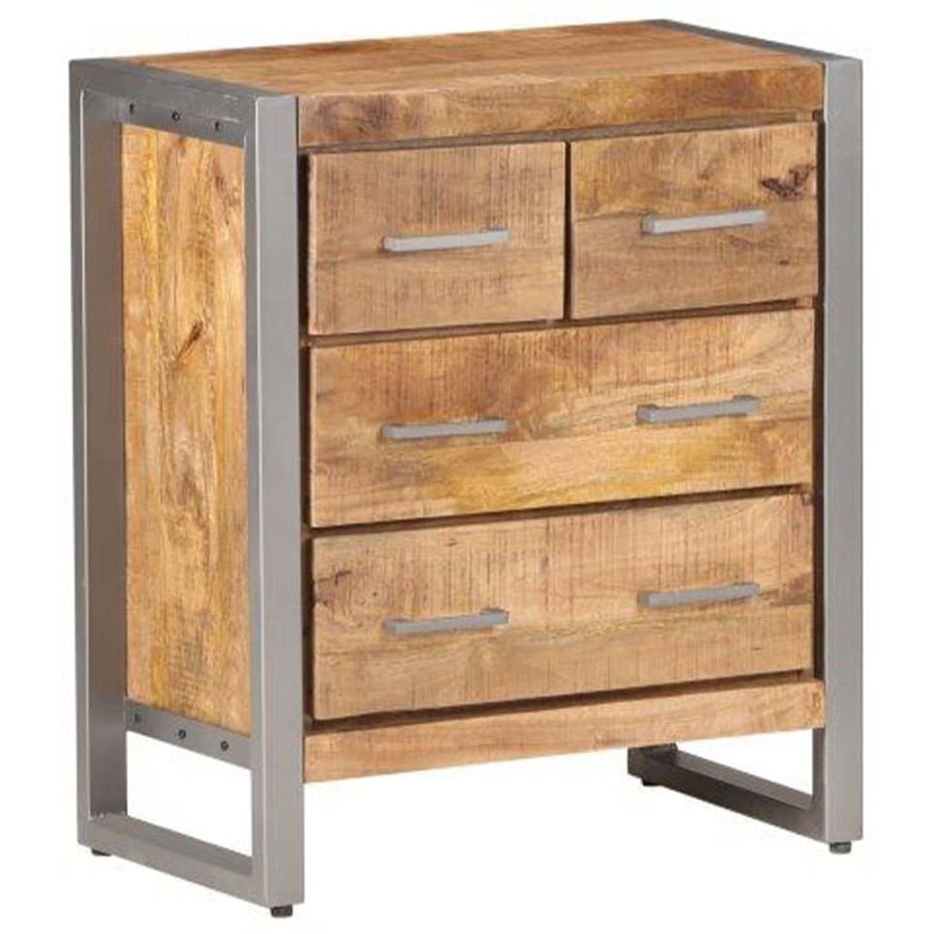 Sideboard 60x35x70 cm Raues Mangoholz