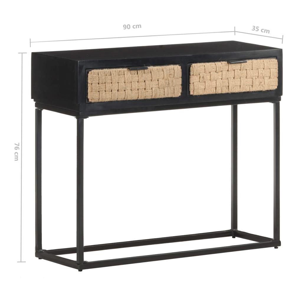 Konsolentisch 90x35x76 cm Massivholz Mango