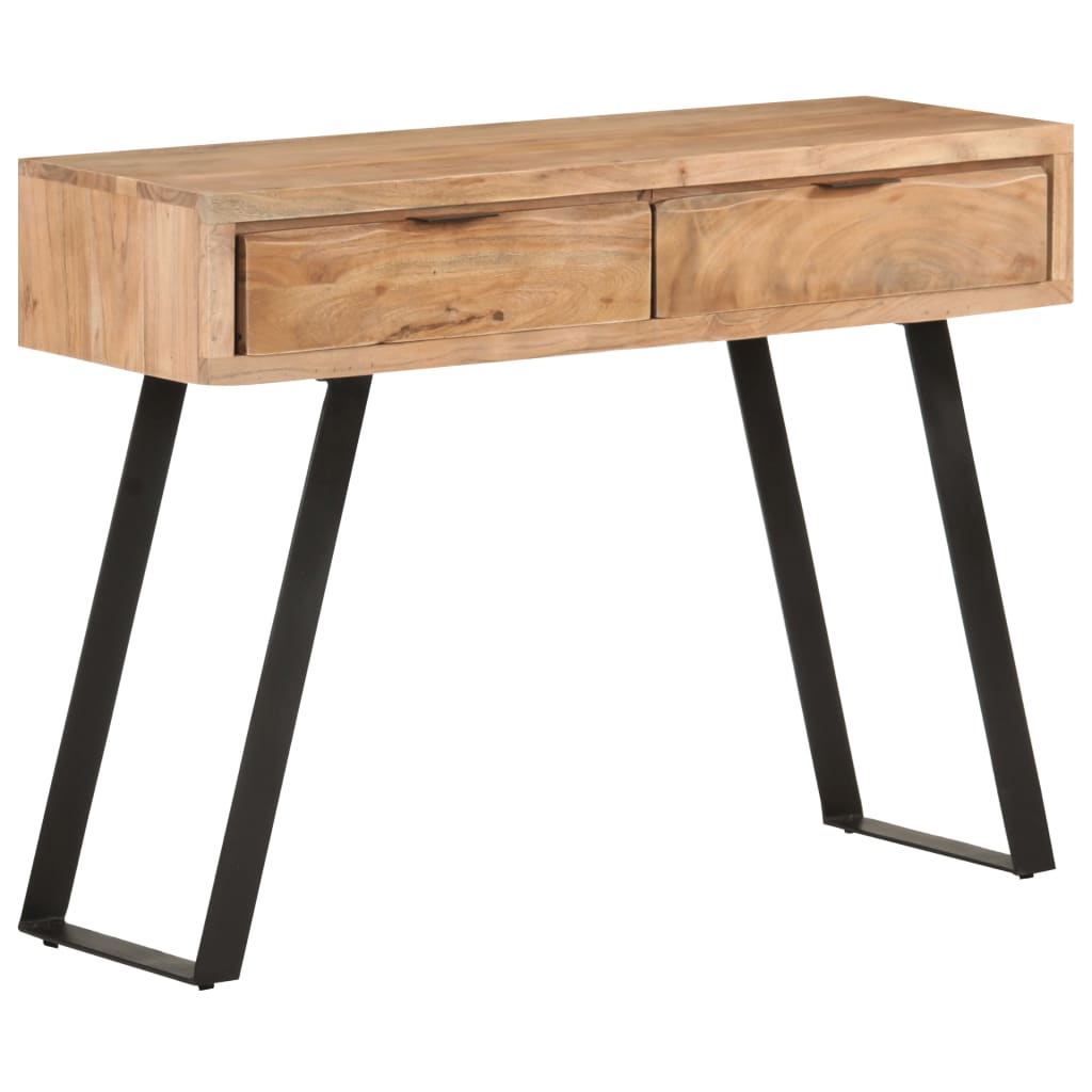 Konsolentisch 100x35x76 cm Massivholz Akazie mit Naturkanten
