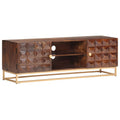 TV-Schrank 124 x 29 x 45 cm, massives Mangoholz