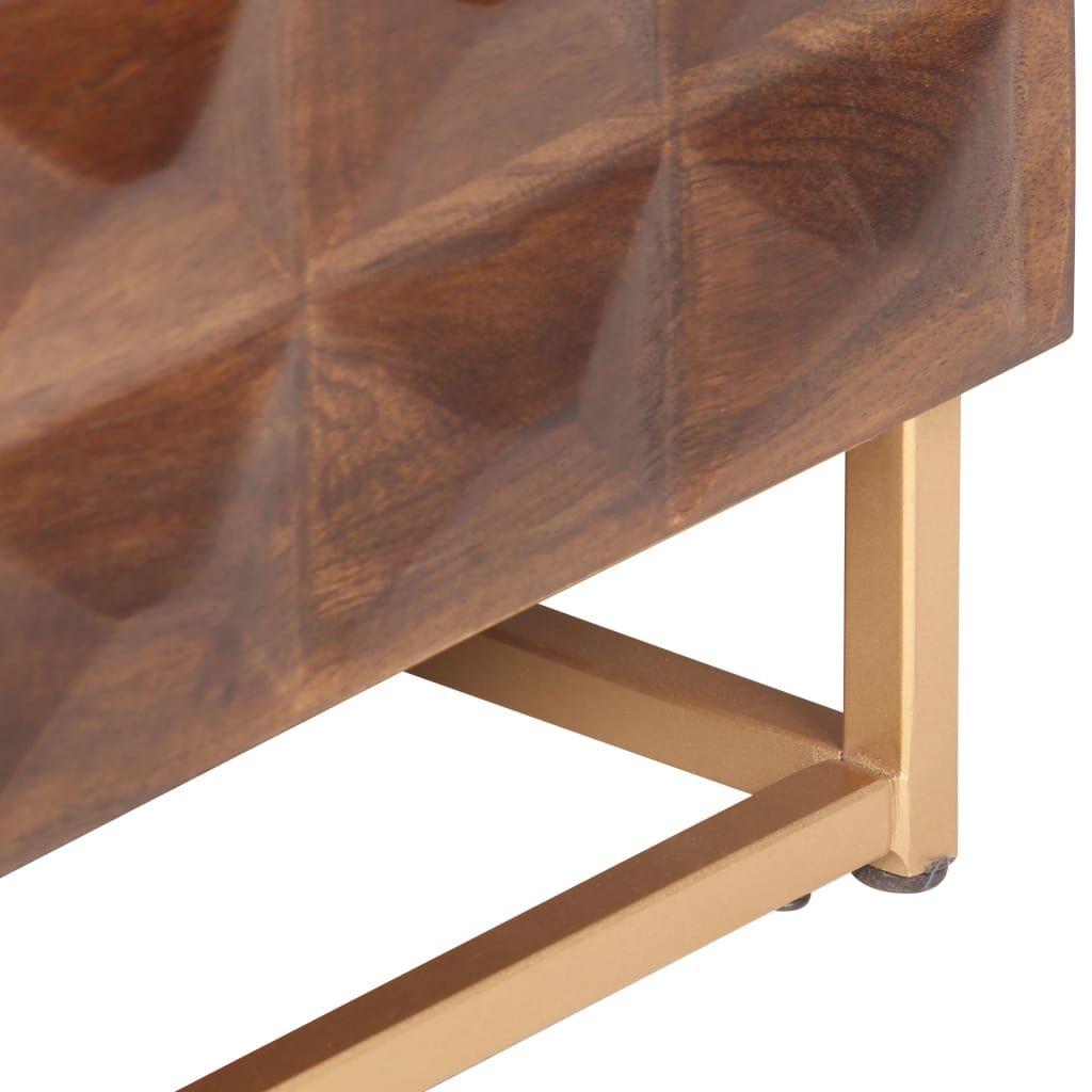 TV-Schrank 124 x 29 x 45 cm, massives Mangoholz