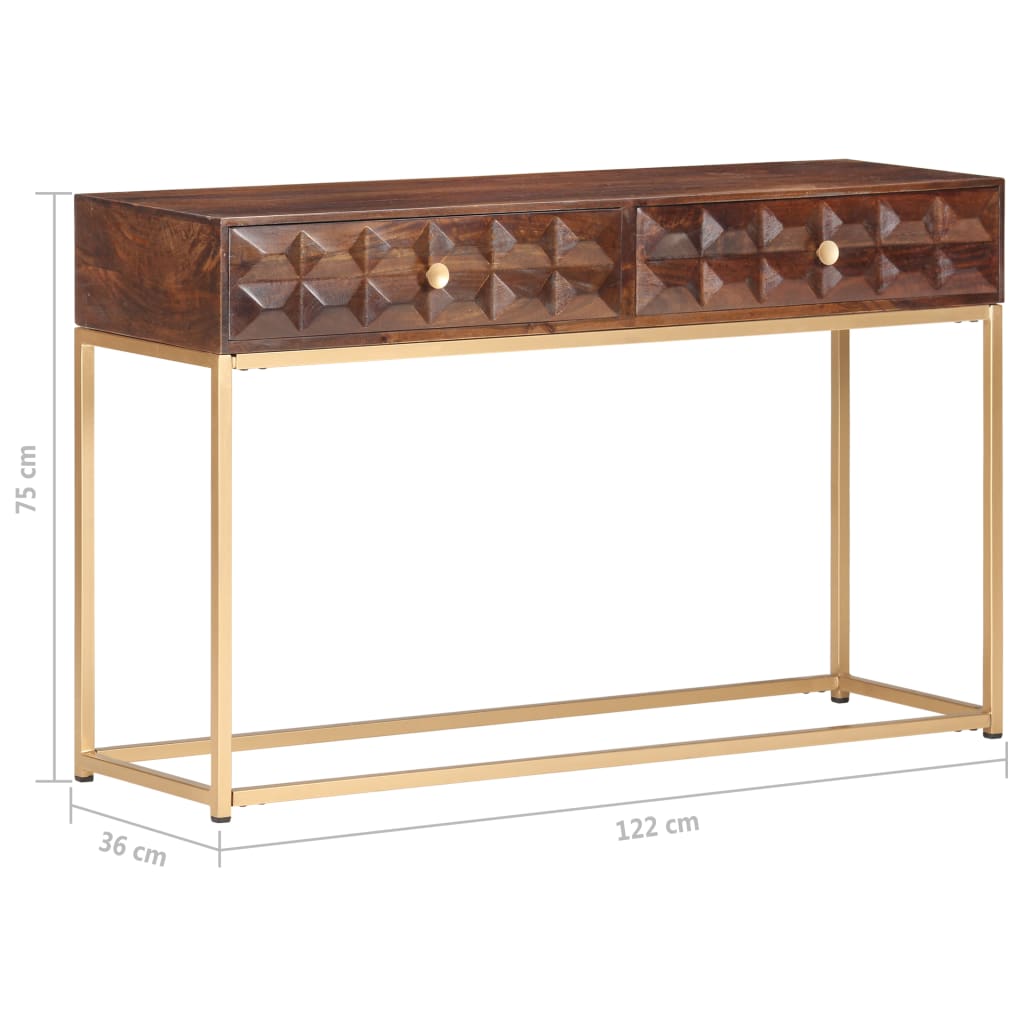 Konsolentisch 122x36x75 cm Massivholz Mango