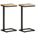 Beistelltische 2 Stk. 31,5x24,5x64,5 cm Altholz Massiv