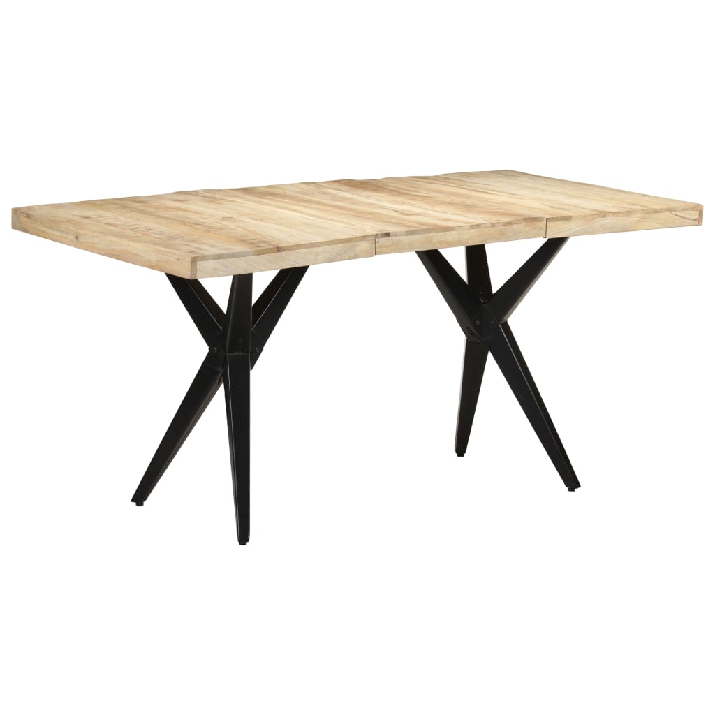 Esstisch 160x80x76 cm Raues Mangoholz
