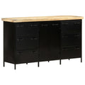 Sideboard 140x38x76 cm Raues Mangoholz