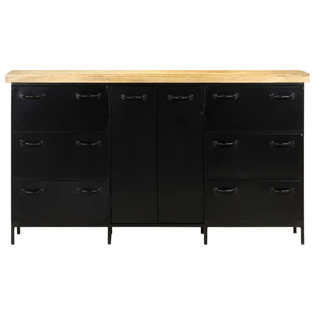 Sideboard 140x38x76 cm Raues Mangoholz