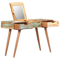 Schminktisch mit Spiegel 112x45x76 cm Altholz Massiv