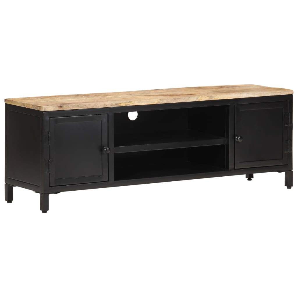 TV-Schrank 120x30x40 cm Raues Mango-Massivholz