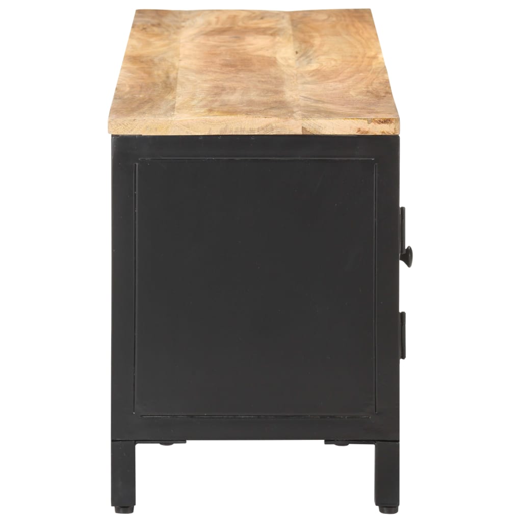 TV-Schrank 120x30x40 cm Raues Mango-Massivholz