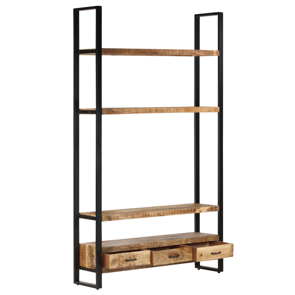 Bücherregal 118x30x200 cm Massivholz Mango