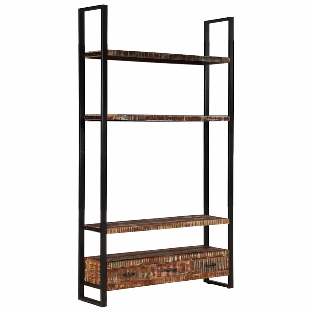 Bücherregal 118x30x200 cm Massives Altholz