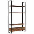 Bücherregal 118x30x200 cm Massives Altholz