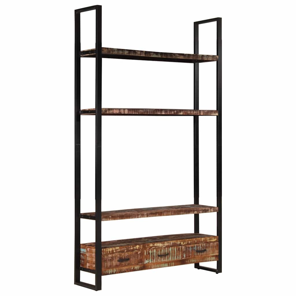 Bücherregal 118x30x200 cm Massives Altholz