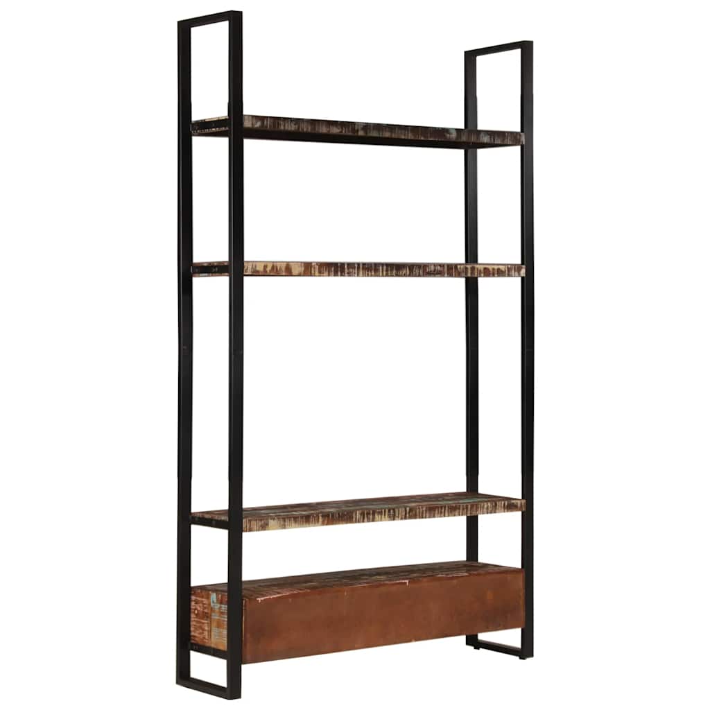 Bücherregal 118x30x200 cm Massives Altholz