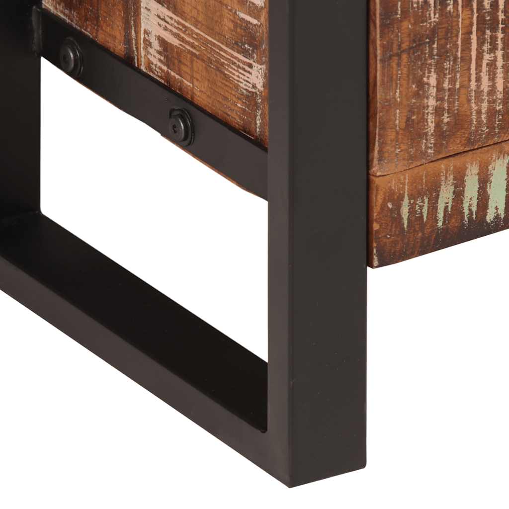 Bücherregal 118x30x200 cm Massives Altholz
