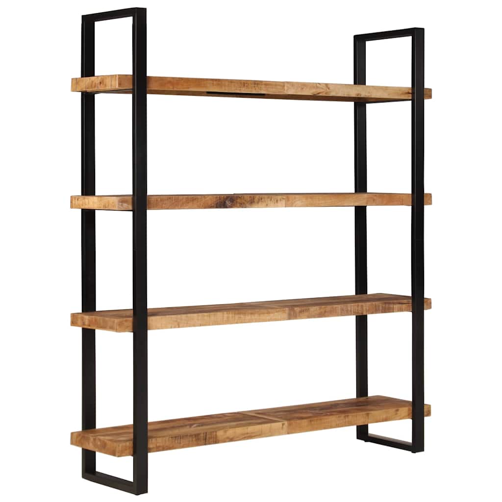 Bücherregal mit 4 Böden 160x40x180 cm Raues Mangoholz