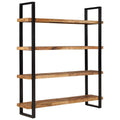 Bücherregal mit 4 Böden 160x40x180 cm Raues Mangoholz