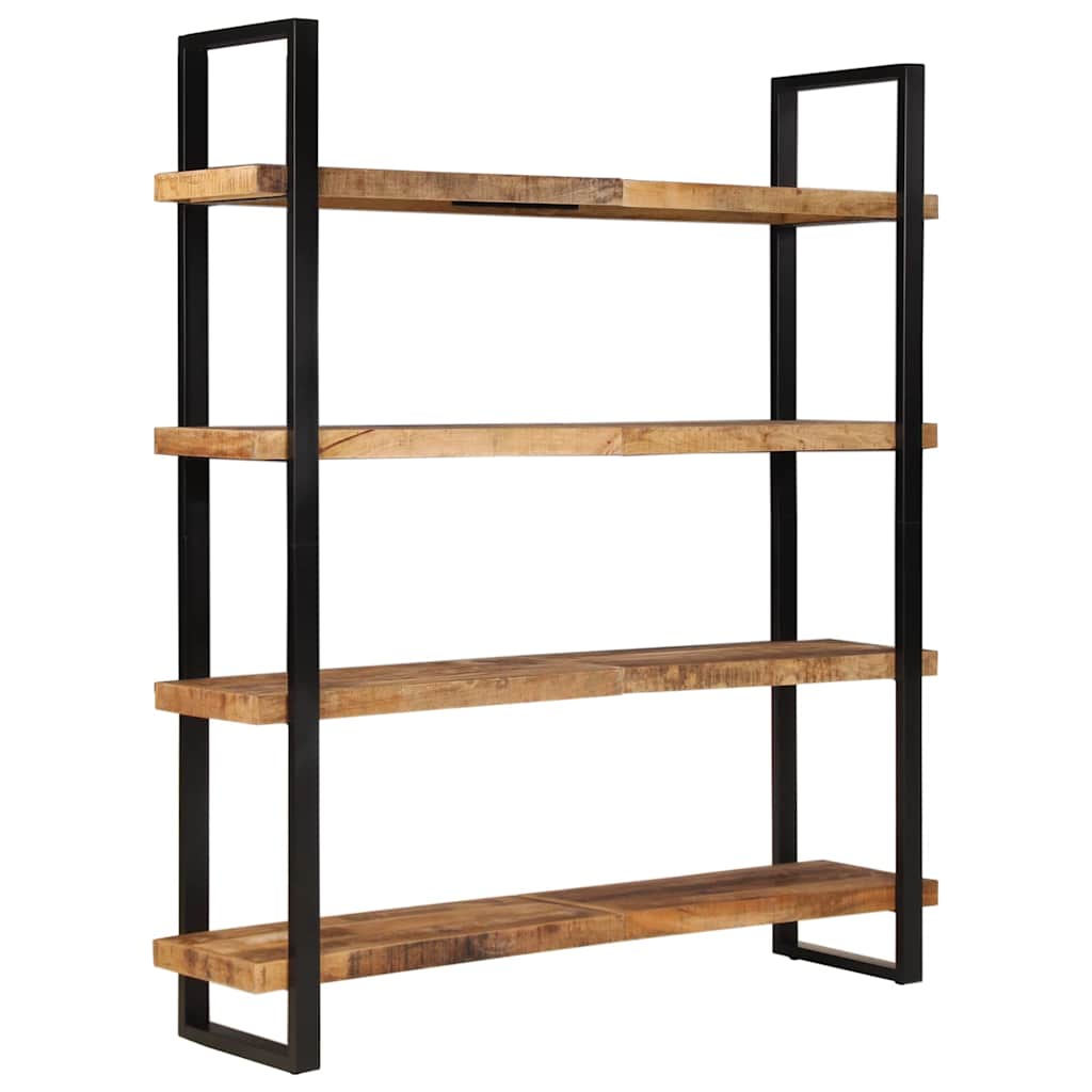 Bücherregal mit 4 Böden 160x40x180 cm Raues Mangoholz