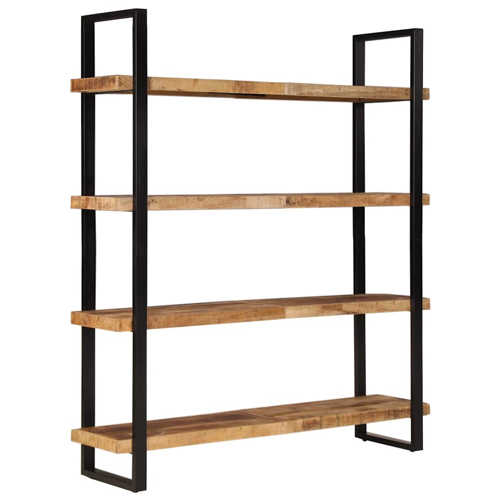 Bücherregal mit 4 Böden 160x40x180 cm Raues Mangoholz