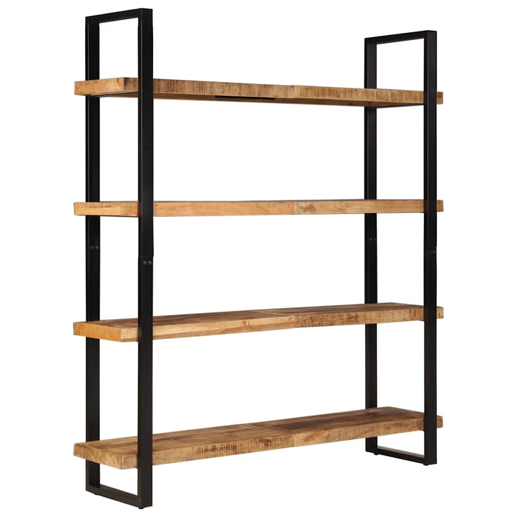 Bücherregal mit 4 Böden 160x40x180 cm Raues Mangoholz
