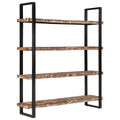 Bücherregal mit 4 Böden 160x40x180 cm Altholz Massiv