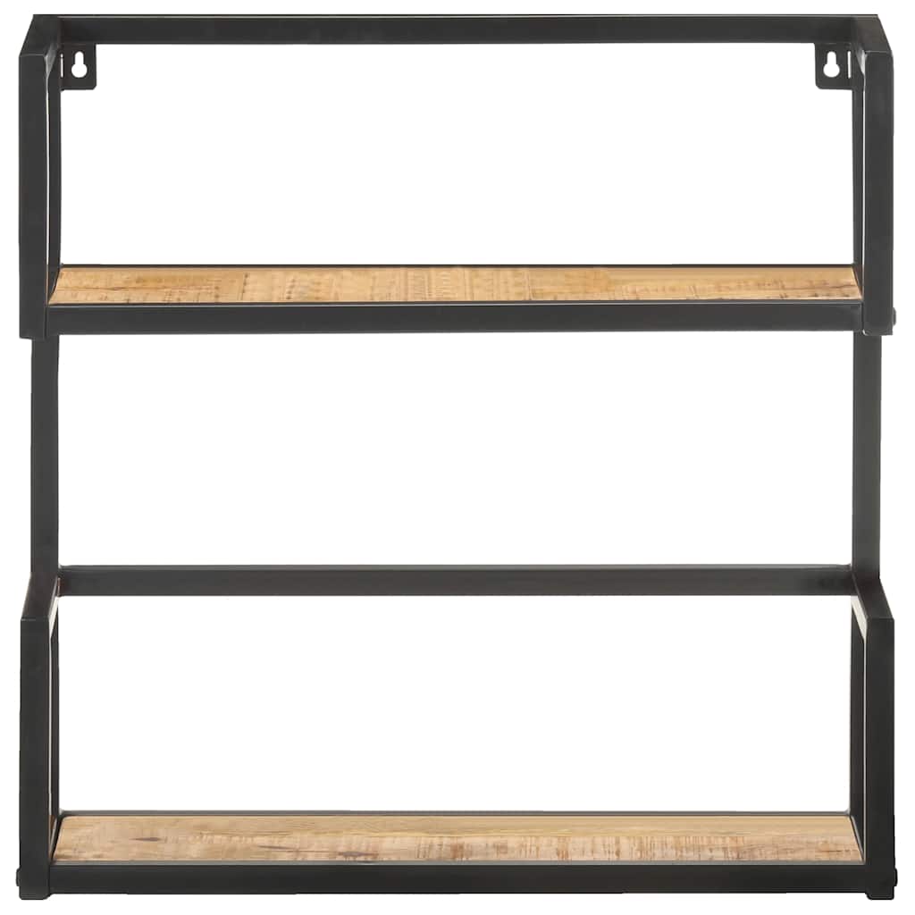 Wandregal 80x20x60 cm Raues Mangoholz