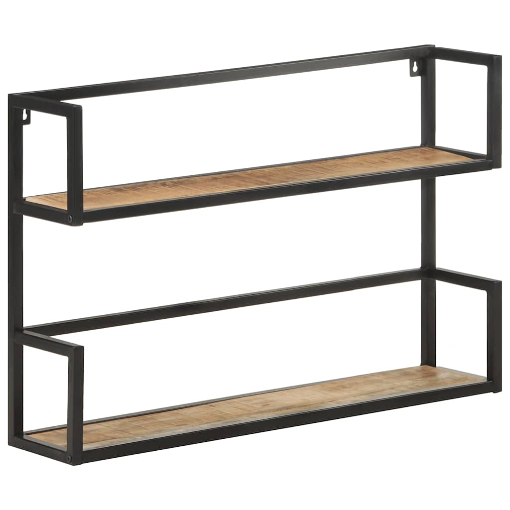 Wandregal 80x20x60 cm Raues Mangoholz